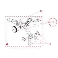 Artemide Tolomeo Accessorio Vite con Manopola, Raccordo e Perno