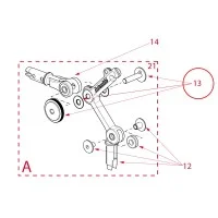 Artemide Tolomeo Accessorio Vite con Manopola, Raccordo e Perno