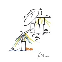 Martinelli Luce TX1 Luxury Lampada da Tavolo a LED Dimmerabile