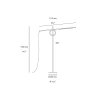 Pallucco Tangent Medium Adjustable LED Dimmable Floor Lamp By