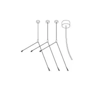 PAN INC1285I Kit for Ceiling Mounting LED Panel Tableau 60x60