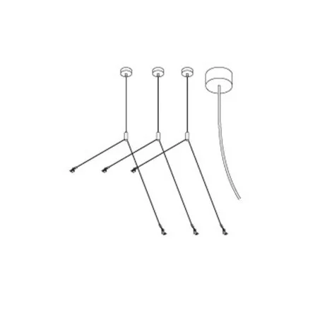 PAN INC1285I Kit for Ceiling Mounting LED Panel Tableau 60x60