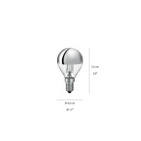Ideal Lux Sphere Bulb E14 LED 4W 260lm 3000K Chrome Glass