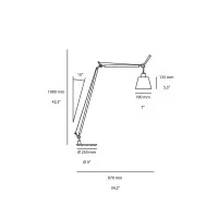 Artemide Tolomeo Basculante Reading Floor Lampada con Diffusore Artemide Tolomeo Basculante Reading Floor Lampada con Diffusore