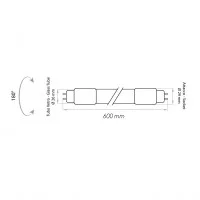 copy of Lampo T8 LED Tube in Opal Glass G13 10W 600 mm with copy of Lampo T8 LED Tube in Opal Glass G13 10W 600 mm with