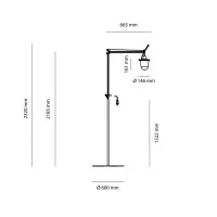 Artemide Tolomeo Lampione Outdoor Lampada LED da Terra per