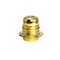 Lampholder E27 threaded with Ring brass color decorative in