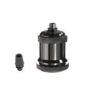 Vintage E27 lampholder in aluminum polished Black color with Vintage E27 lampholder in aluminum polished Black color with