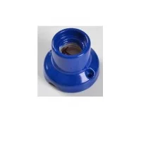 E27 Vintage Lampholder Porcelain Straight Base Blue 0071 Wall