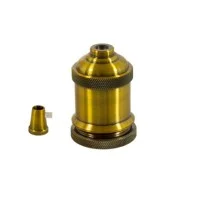 Vintage E27 Lampholder Metal Bronze with ring