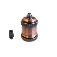 Vintage E27 Lampholder in Brass Copper with ring