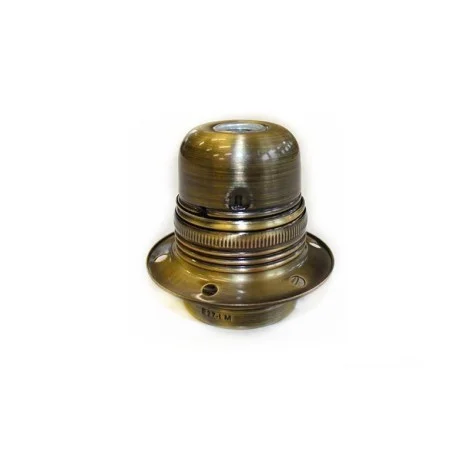 Portalampada Vintage E27 con Anello Ghiera Bronzo Brunito