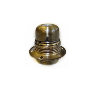 Portalampada Vintage E27 con Anello Ghiera Bronzo Brunito