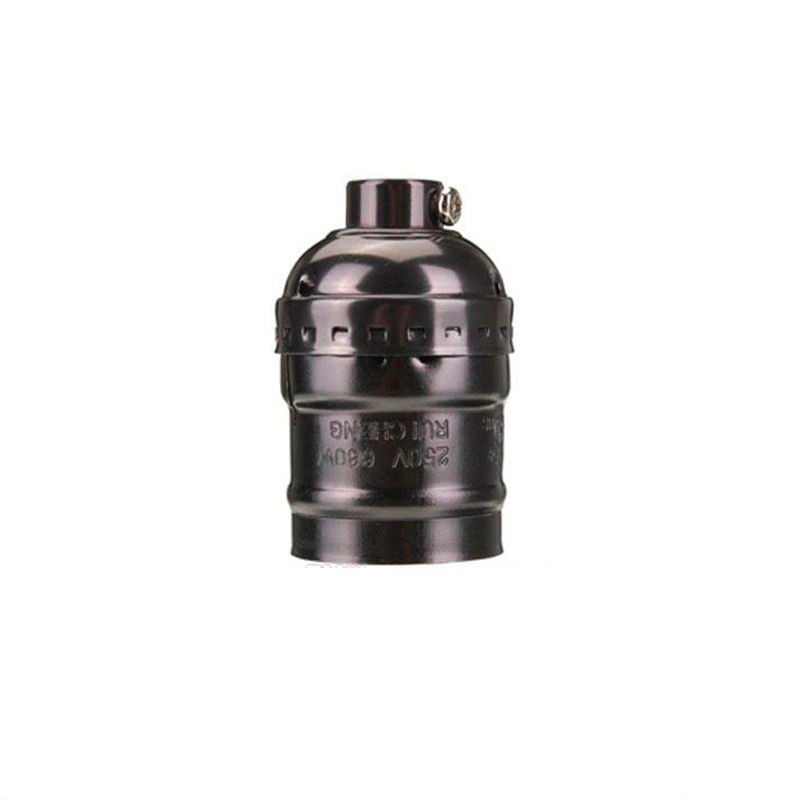 Portalampada E27 Vintage Nero antracite Edison in metallo Portalampada E27 Vintage Nero antracite Edison in metallo