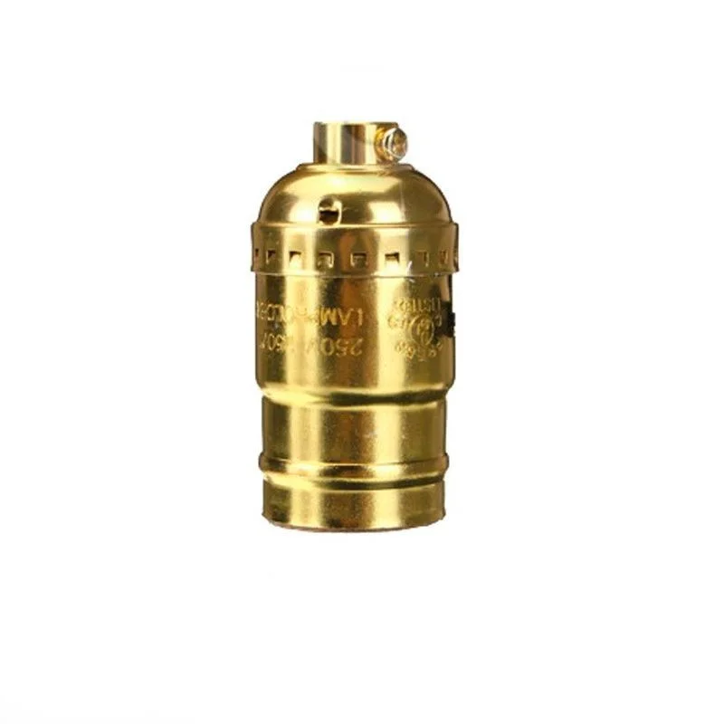 Portalampada e27 vintage oro gold Edison in metallo retrò Portalampada e27 vintage oro gold Edison in metallo retrò