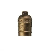 Portalampada E27 EDISON Vintage oro brunito bronzo Edison in Portalampada E27 EDISON Vintage oro brunito bronzo Edison in