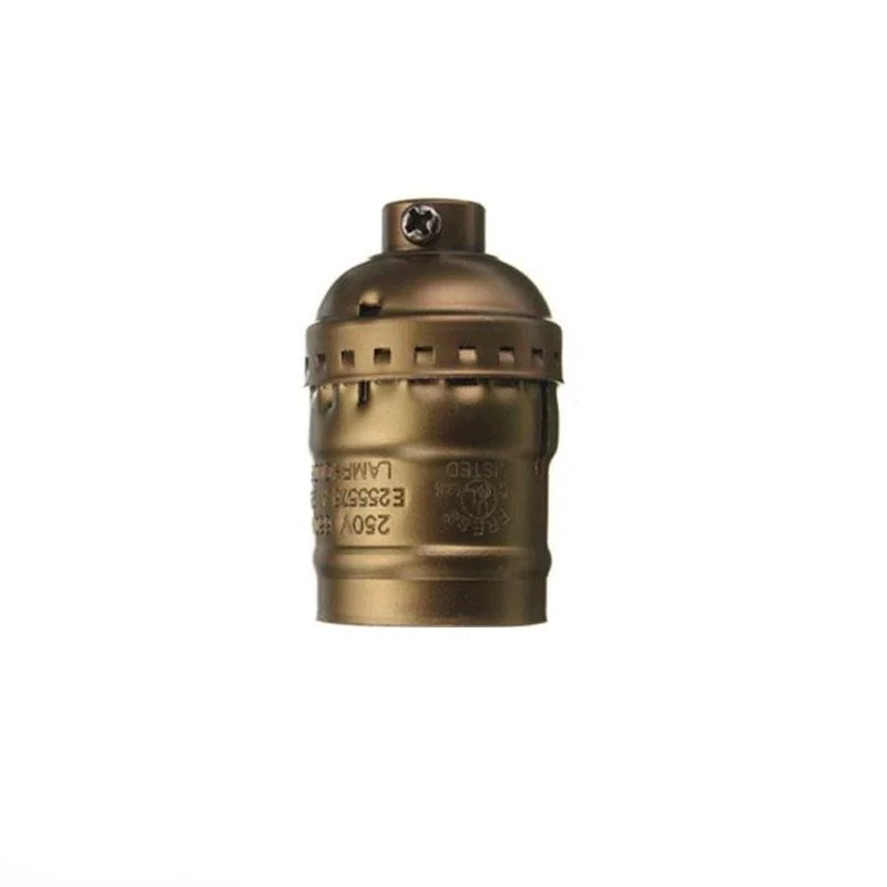 Portalampada E27 EDISON Vintage oro brunito bronzo Edison in Portalampada E27 EDISON Vintage oro brunito bronzo Edison in