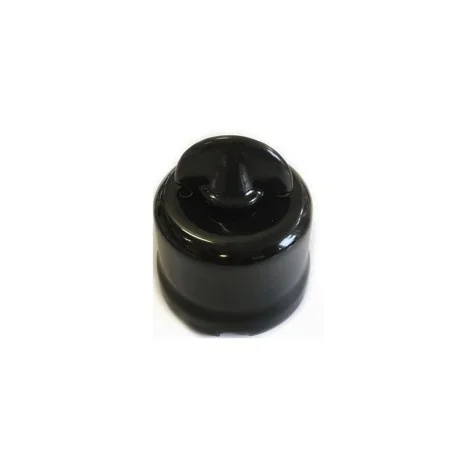 Rotary Wall Vintage Diverter Black Porcelain