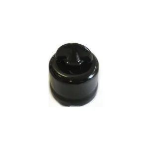 Rotary Wall Vintage Diverter Black Porcelain