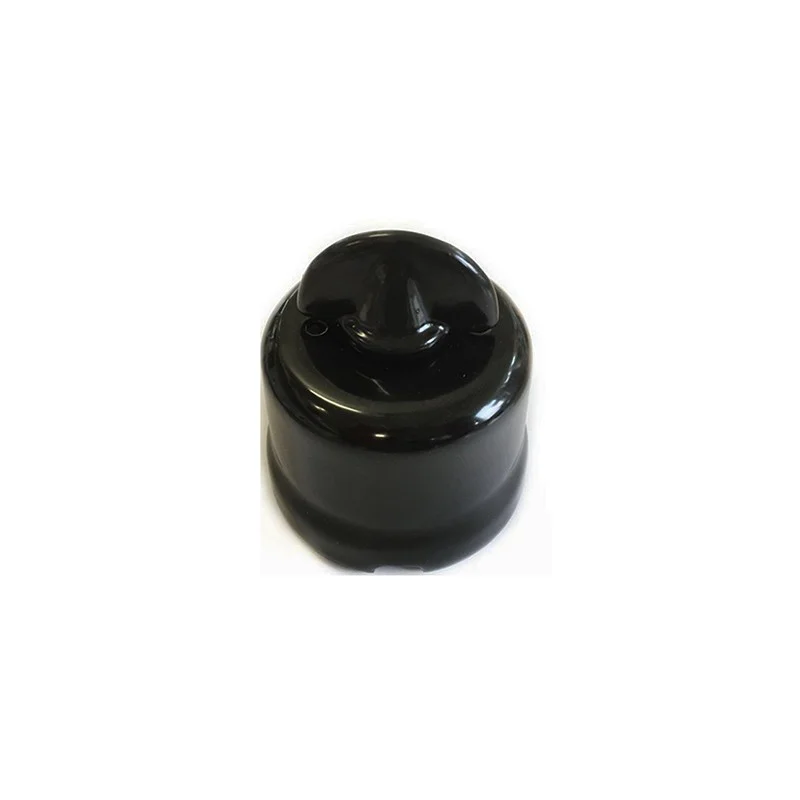 Deviatore Rotativo Vintage da Parete Porcellana Nero