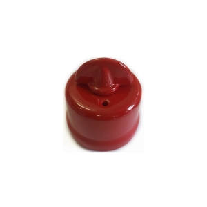 Deviatore Rotativo Vintage da Parete Porcellana Rosso