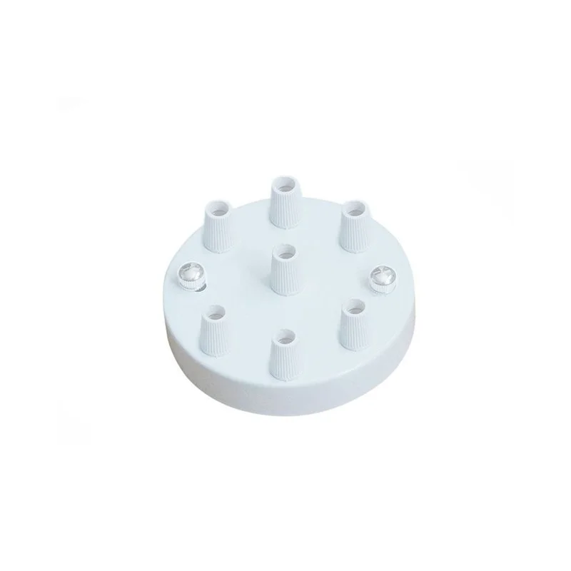 Rosone da Soffitto o Parete Rosetta Vintage con 7 uscite Bianco Rosone da Soffitto o Parete Rosetta Vintage con 7 uscite Bianco