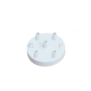 Rosone da Soffitto o Parete Rosetta Vintage con 5 uscite Bianco