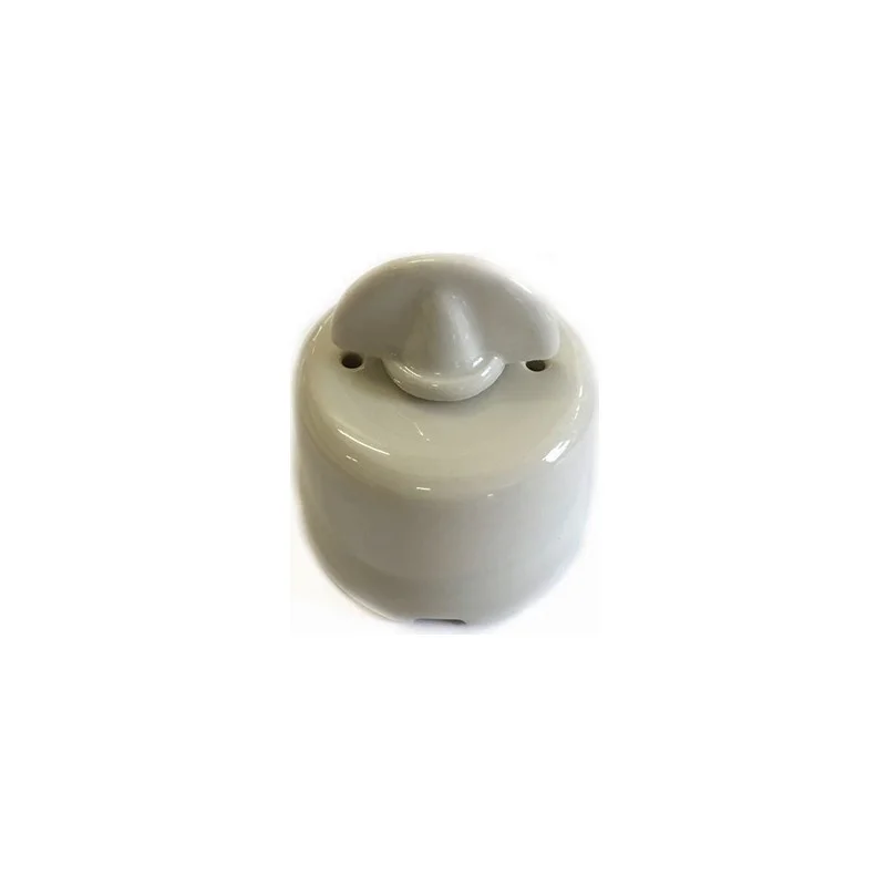 Interruttore Rotativo Vintage da Parete Porcellana Bianco Interruttore Rotativo Vintage da Parete Porcellana Bianco