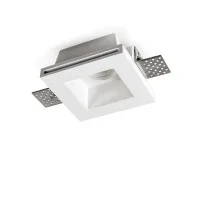 Lampo Faretto GU10 Da Incasso a Soffitto In Gesso Quadrato Per