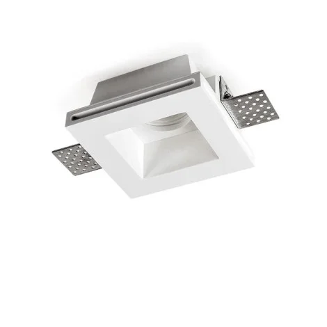 Lampo Faretto GU10 Da Incasso a Soffitto In Gesso Quadrato Per