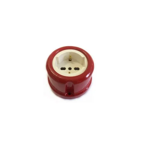 Universal Wall Vintage Socket Vintage Porcelain Red