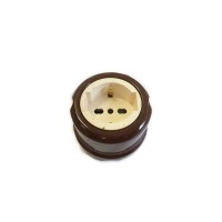 Universal Wall Vintage Socket Vintage Porcelain Brown