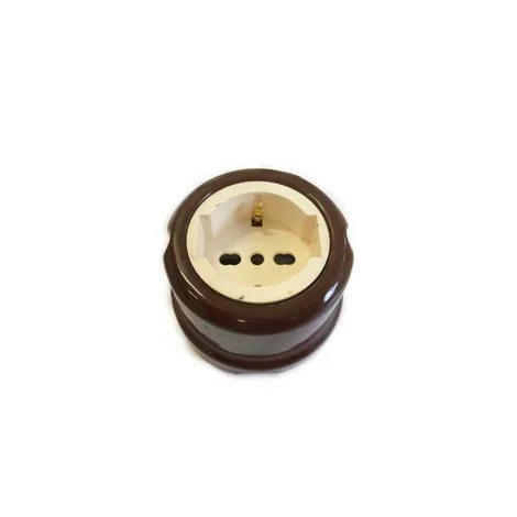 Universal Wall Vintage Socket Vintage Porcelain Brown