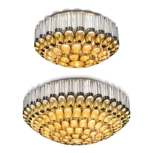 Slamp Odeon Gold LED Ceiling Lamp for Indoor By Lorenza Bozzoli