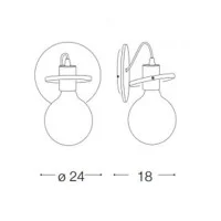Ideal Lux Radio AP1 Applique Lampada LED da Parete orientabile