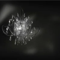 Slamp Lillibet Mini LED Suspension Lamp with Crystals By Nigel Slamp Lillibet Mini LED Suspension Lamp with Crystals By Nigel