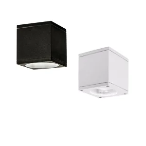 Lampo Lamp GU10 Cube IP54 Square Ceiling Surface In Aluminum