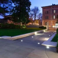 Ideal Lux Park PT Square Steel Outdoor Floor Recessed Downlight