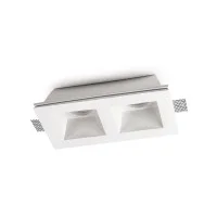 Lampo Faretto GU10 Da Incasso a Soffitto In Gesso Doppio Per Led