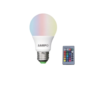 Lampo Bulb LED A60 DROP RGBW + 4000K E27 9W 230V With Infrared