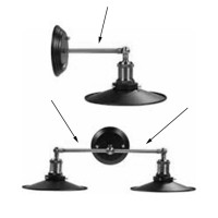Tige 50cm with double screw in metal M10X1 10mm accessory for
