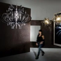 Slamp Lillibet LED Suspension Lamp with Schöler Crystals By