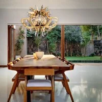 Slamp Lillibet LED Suspension Lamp with Schöler Crystals By