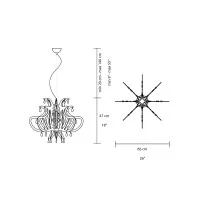 Slamp Lillibet LED Suspension Lamp with Schöler Crystals By