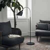 &Tradition Bellevue AJ7 Adjustable Brass Floor Lamp By Arne