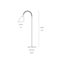 &Tradition Bellevue AJ7 Adjustable Brass Floor Lamp By Arne