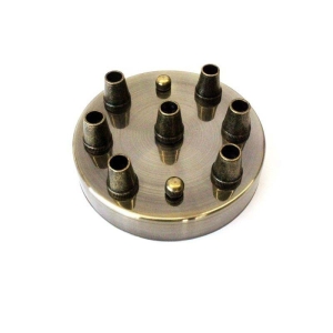Rosone da soffitto parete Rosetta con 7 uscite colore bronzo