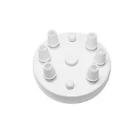 Rosone da soffitto parete Rosetta con 6 uscite colore Bianco