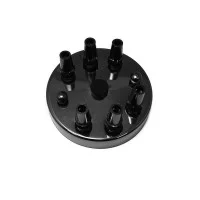 Rosone da soffitto parete Rosetta con 6 uscite colore Nero