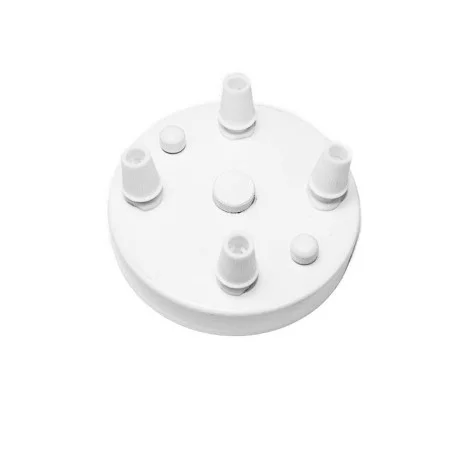 Rosone da soffitto parete Rosetta con 4 uscite colore Bianco